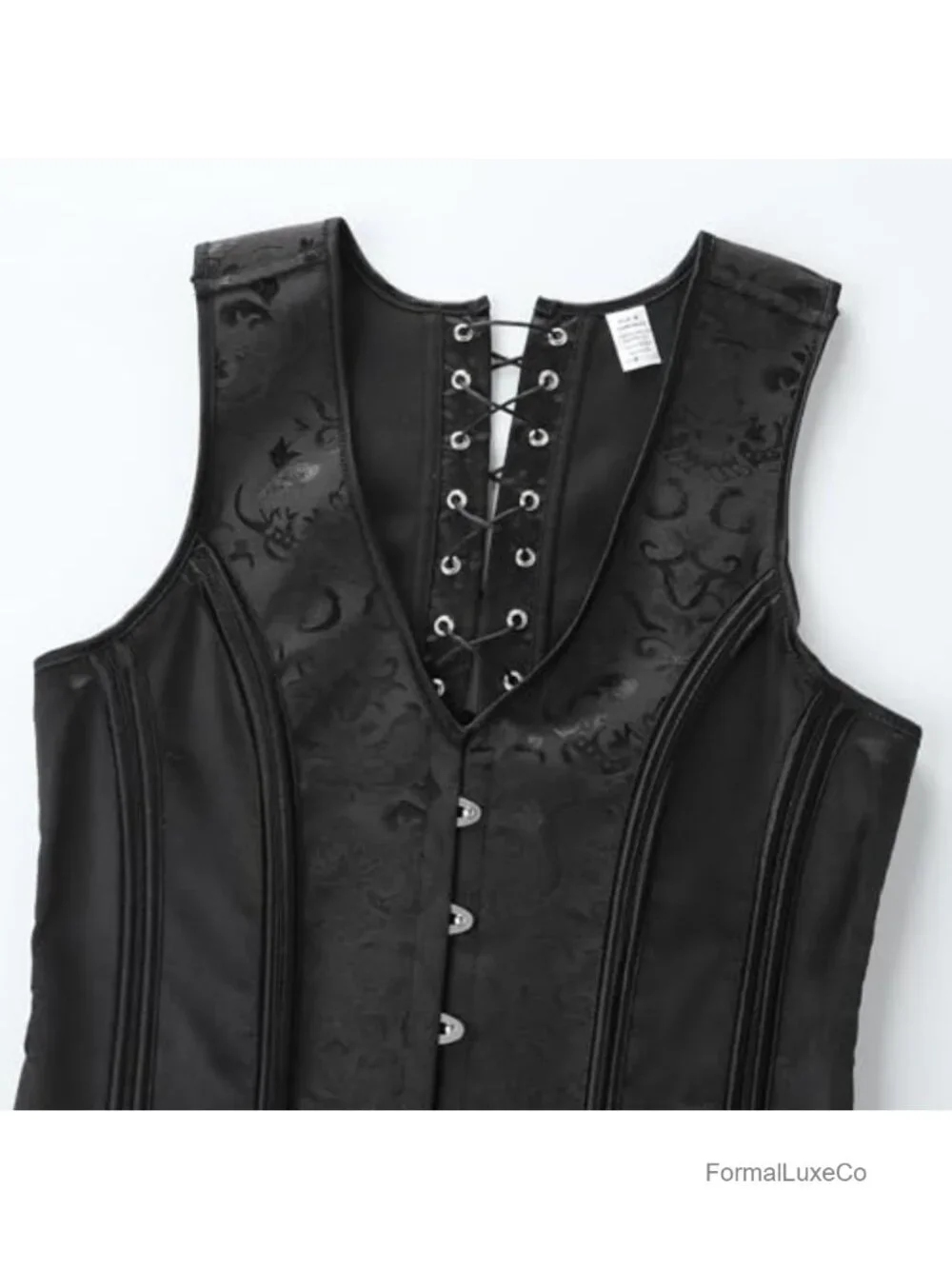 Men's Corset Vest Lace Up Boned Waist Trainer Formal Tops